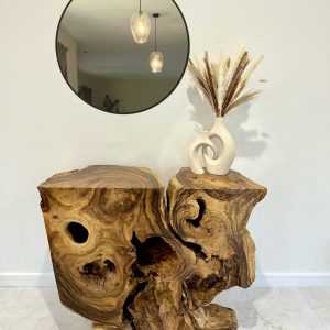 Entrance console table - Monkeypod wood